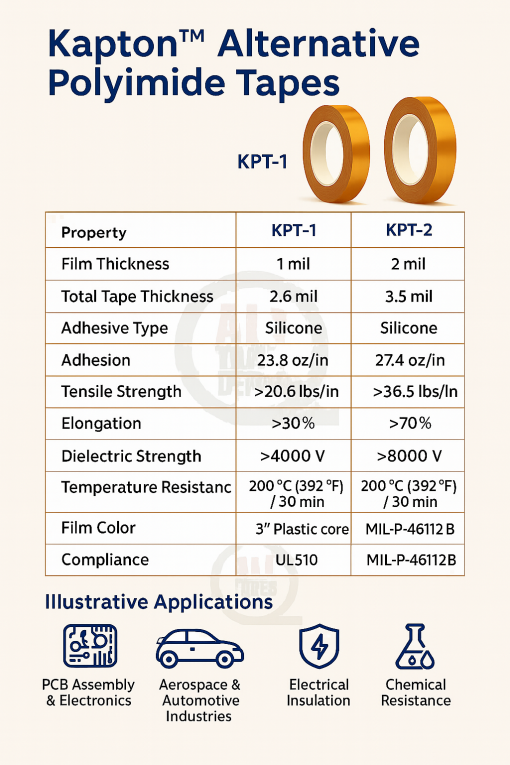 ATD-KPT Kapton™ Alternative Polyimide Tapes – KPT-2 - Image 2