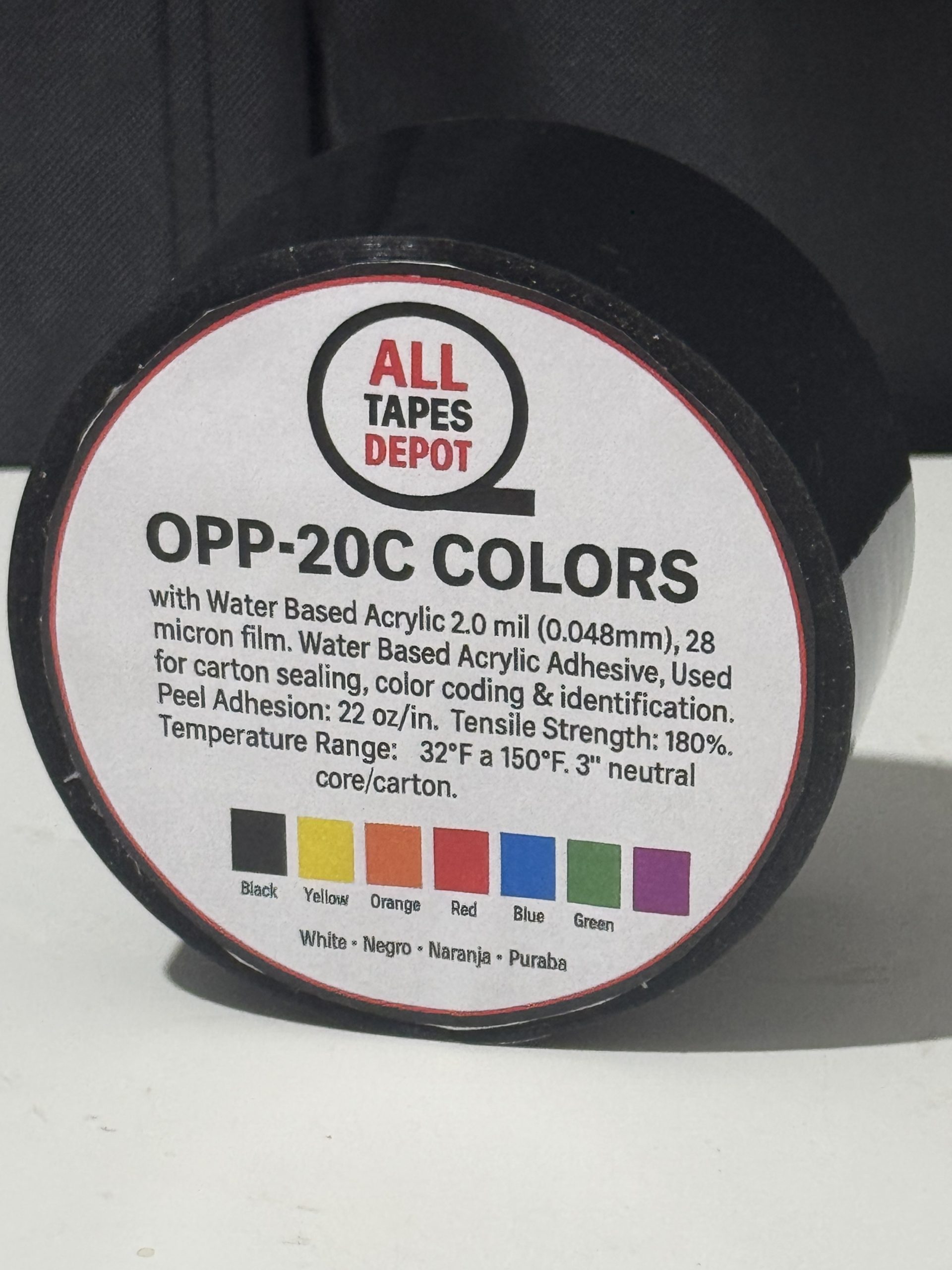 ATD- OPP-20C Colored Polypropylene Carton Sealing Tape – Water-Based Acrylic – 2.0 mil - Image 2