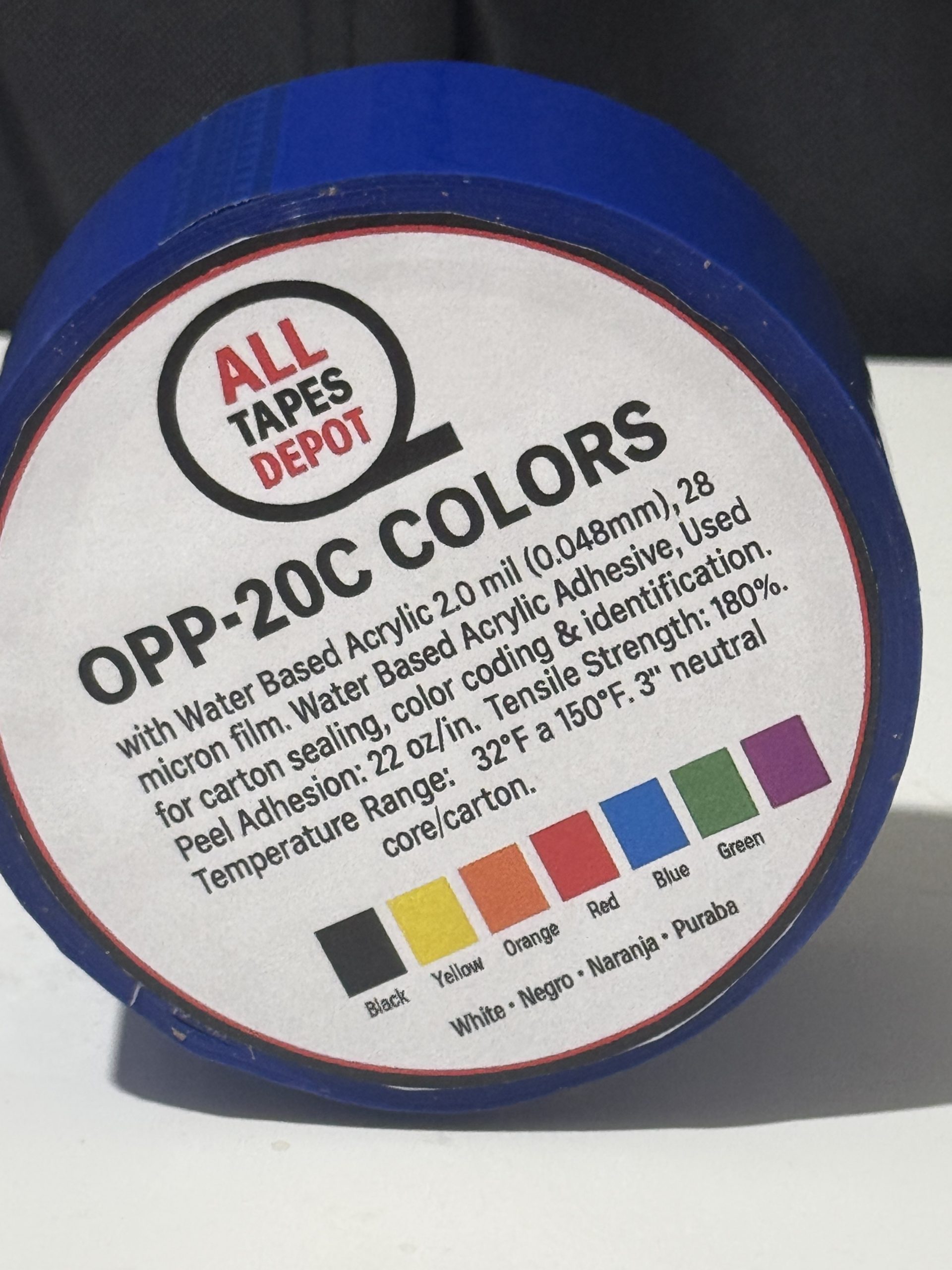 ATD- OPP-20C Colored Polypropylene Carton Sealing Tape – Water-Based Acrylic – 2.0 mil - Image 9