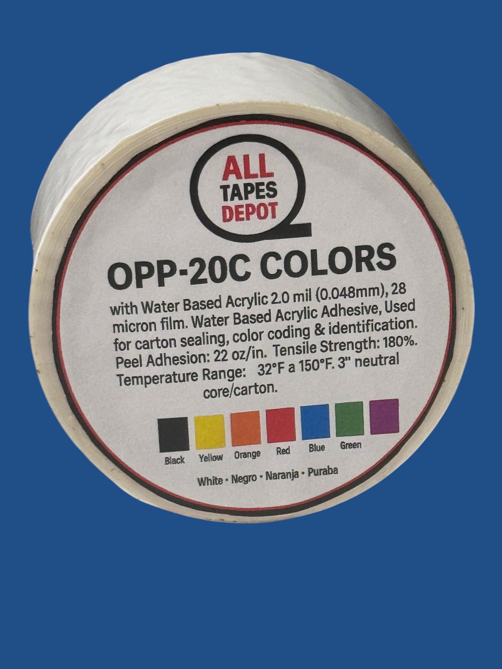 ATD- OPP-20C Colored Polypropylene Carton Sealing Tape – Water-Based Acrylic – 2.0 mil - Image 5