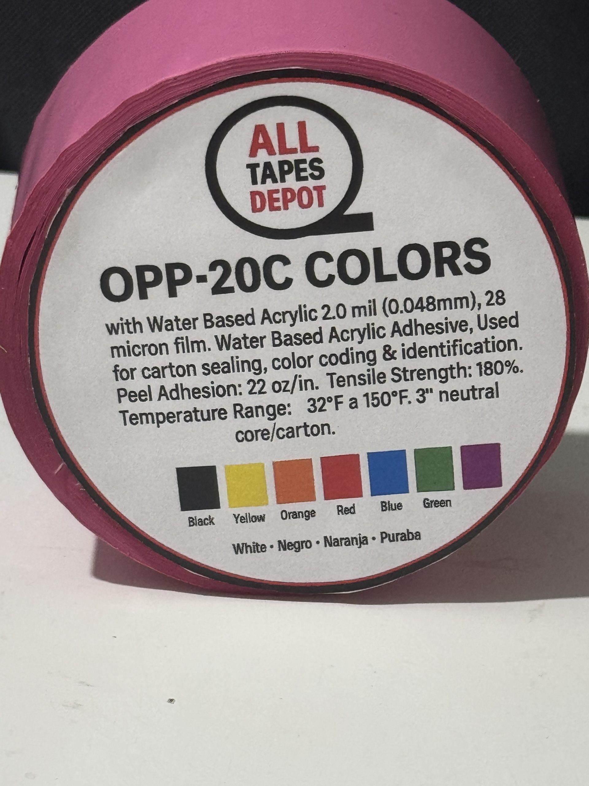 ATD- OPP-20C Colored Polypropylene Carton Sealing Tape – Water-Based Acrylic – 2.0 mil - Image 7